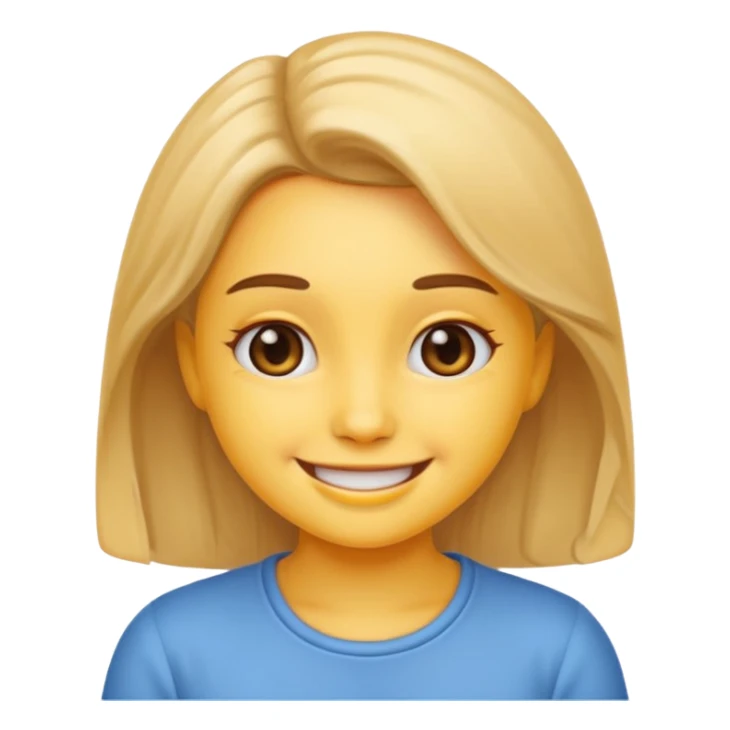 cute girl emoji, smiling sticker