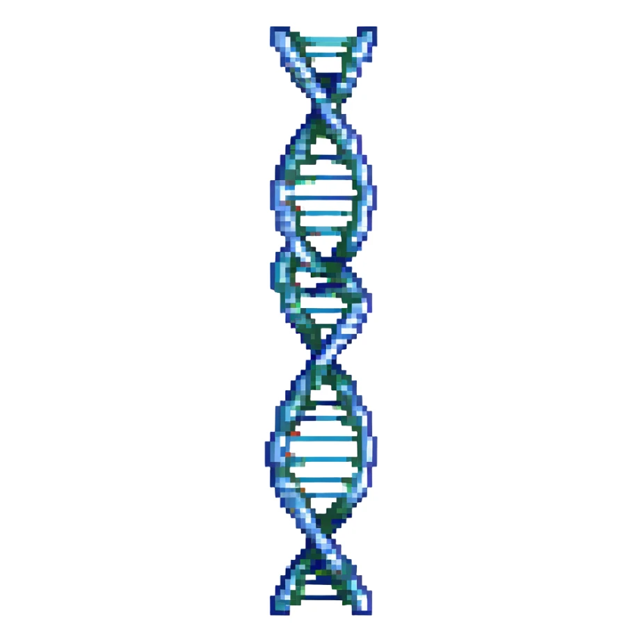genetics icon, DNA double helix sticker