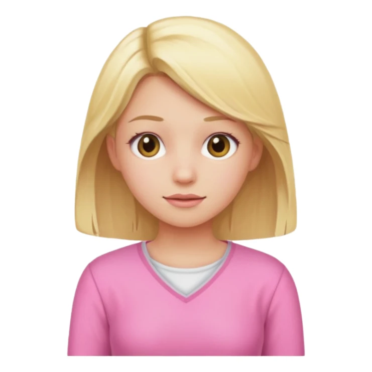 Blonde girl with pink clothes  sticker