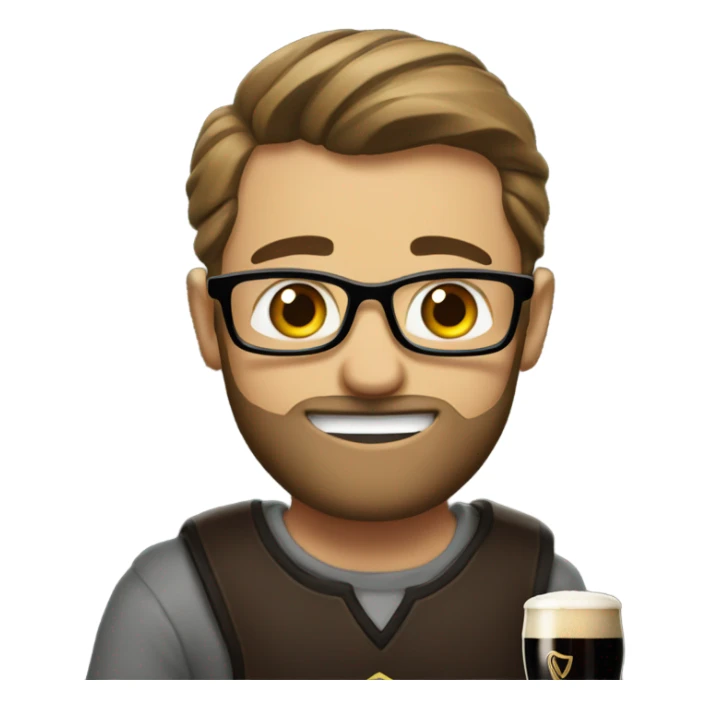 Me with a pint of Guinness  sticker