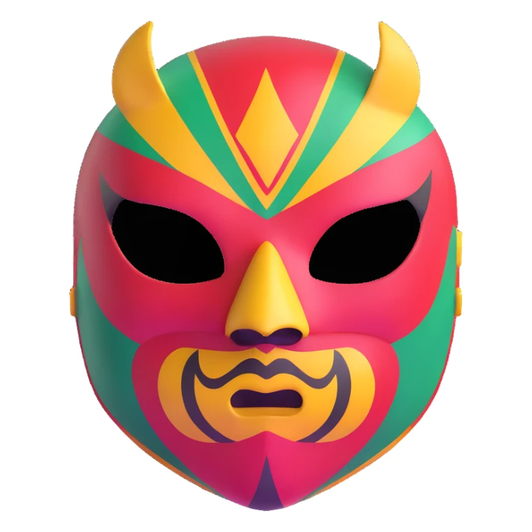 vibrant mexican luchador mask sticker