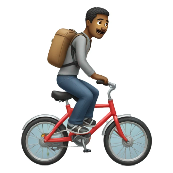 Grown man on kid's bike  sticker
