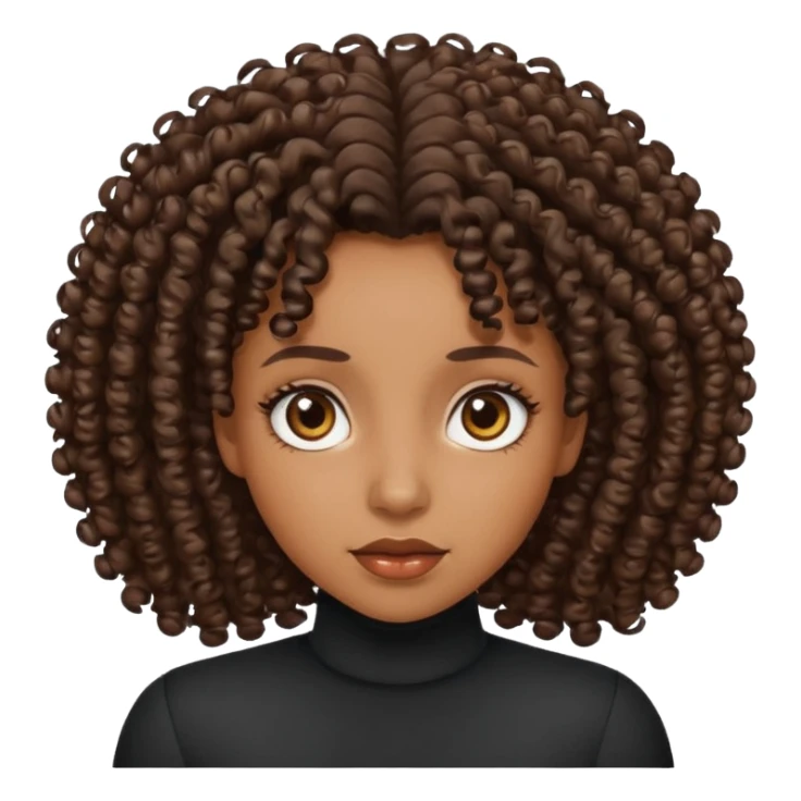 black female specializing in many things with curly hair sticker