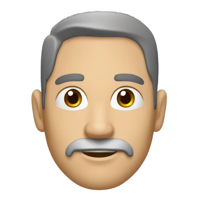 hombre de piel blanca, sin pelo, con barba y ojos marrones sticker