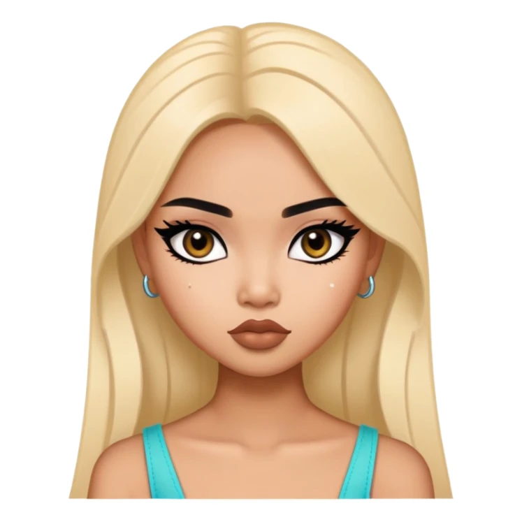 southeast asian beauty, pretty bratz baddie, black eyeliner sticker