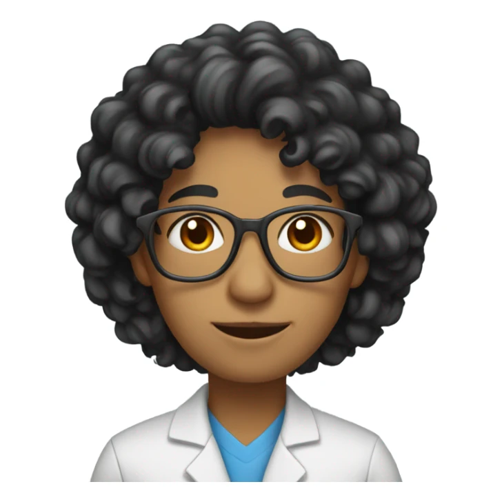 a chem teacher with black curly hir sticker