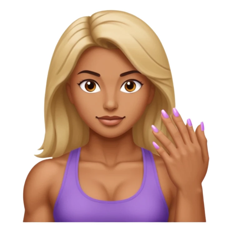 Female muscle with manicured nails  sticker