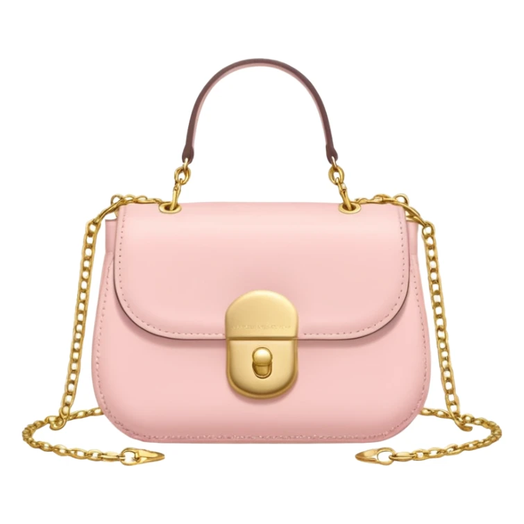 A bag in a light pink macaron color scheme sticker