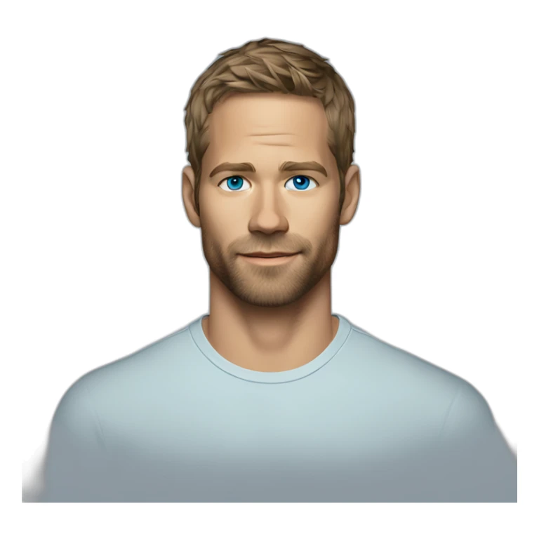 actor paul walker blue eyes with a t-shirt on sticker
