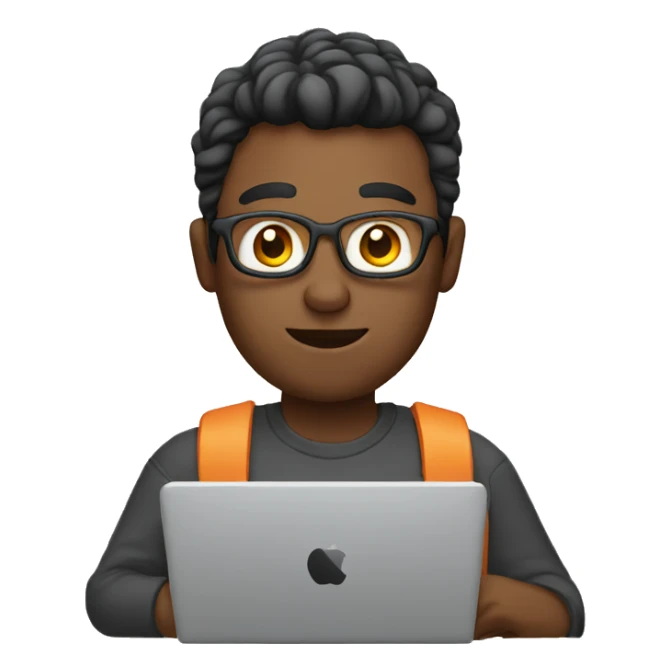 Man with laptop in hand sticker