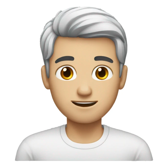 white guy on a laptop with black hair and  brown eyes sticker