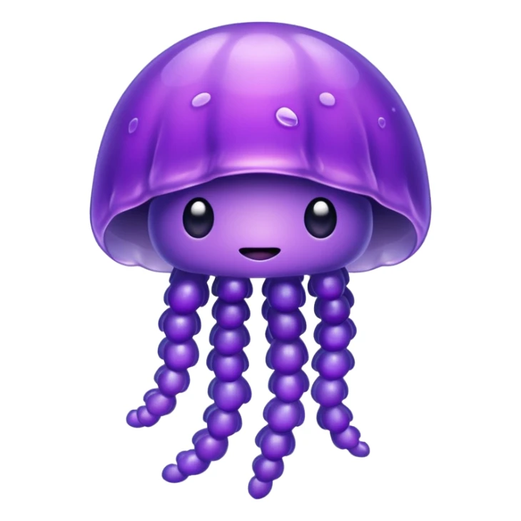 Hazme una medusa con piel de uva morada sticker