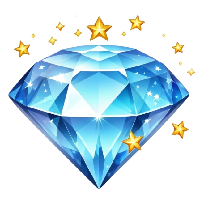 Game diamond game with stars around sticker