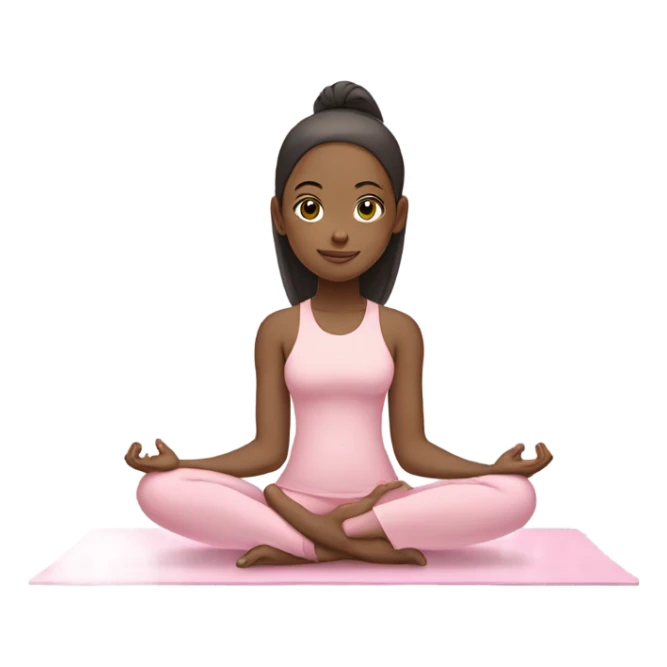 yoga girl light pink clothes  sticker
