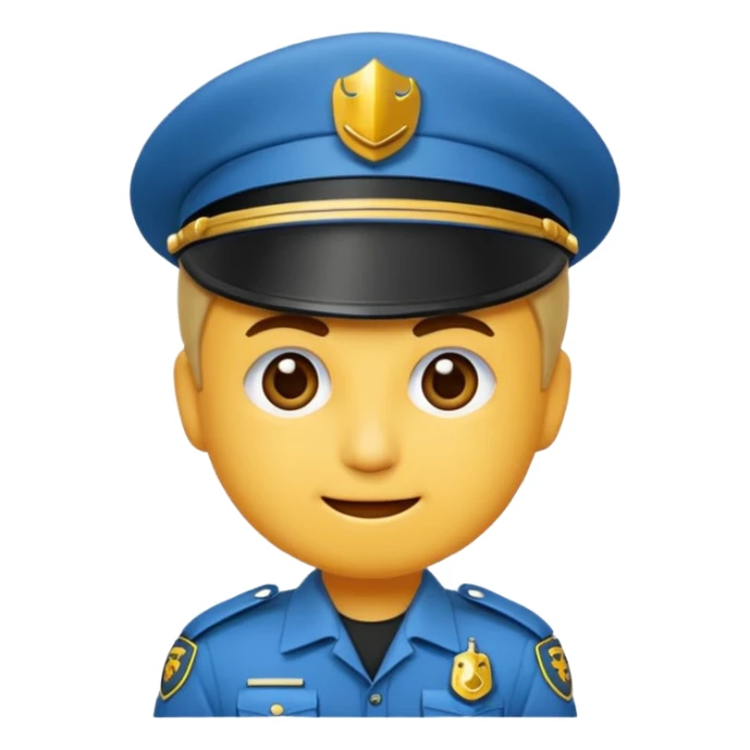 üstüne çizgi atılmış polis emojisi yap sticker
