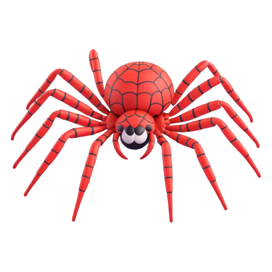 A 3D spider, realistic style, detailed texture, natural pose, neutral lighting sticker