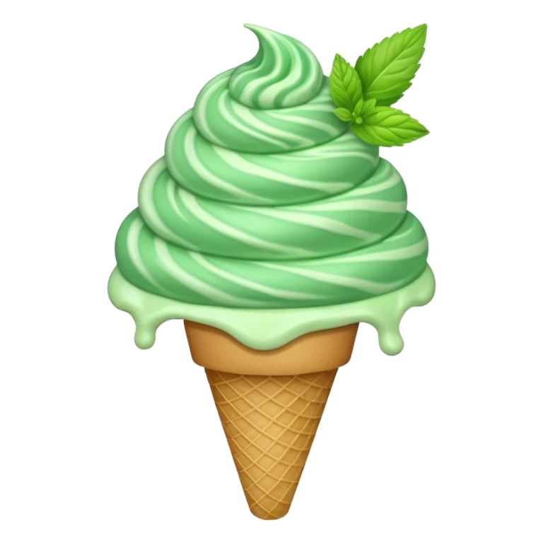 green with ice cream sticker