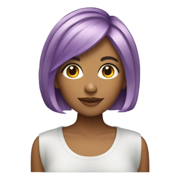 A young woman with a multicolored bob hair cut  sticker