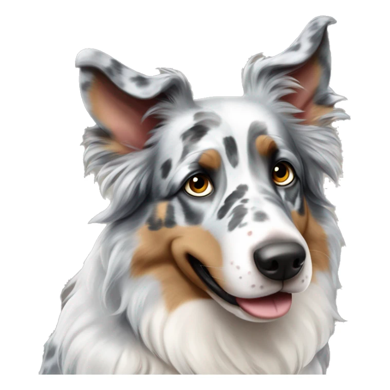 Blue Merle Australia shepherd . One eye brown the other blue  sticker