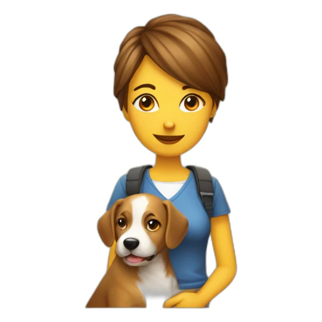 php women developer from france and love dog sticker