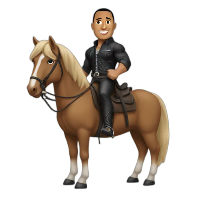 The rock sur un cheval sticker