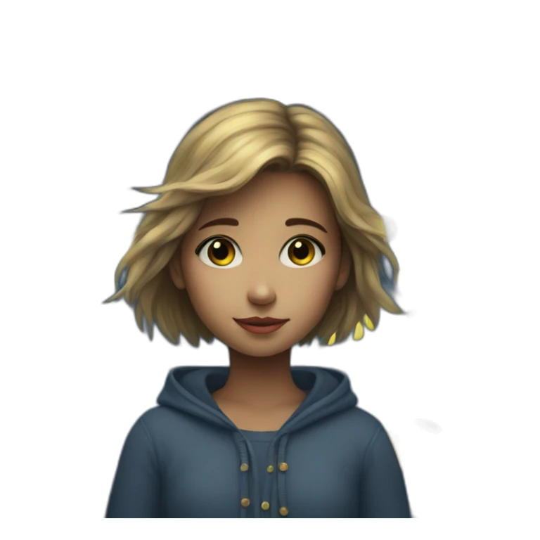 girl-painting-starry-night sticker