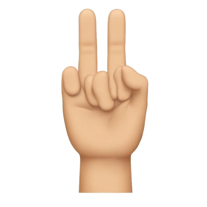 I want a hand emoji with thumb and ring finger out while others are closed sticker