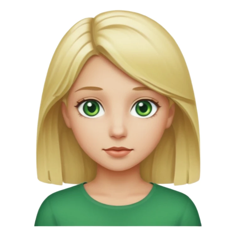 Girl blonde Green eyes sticker