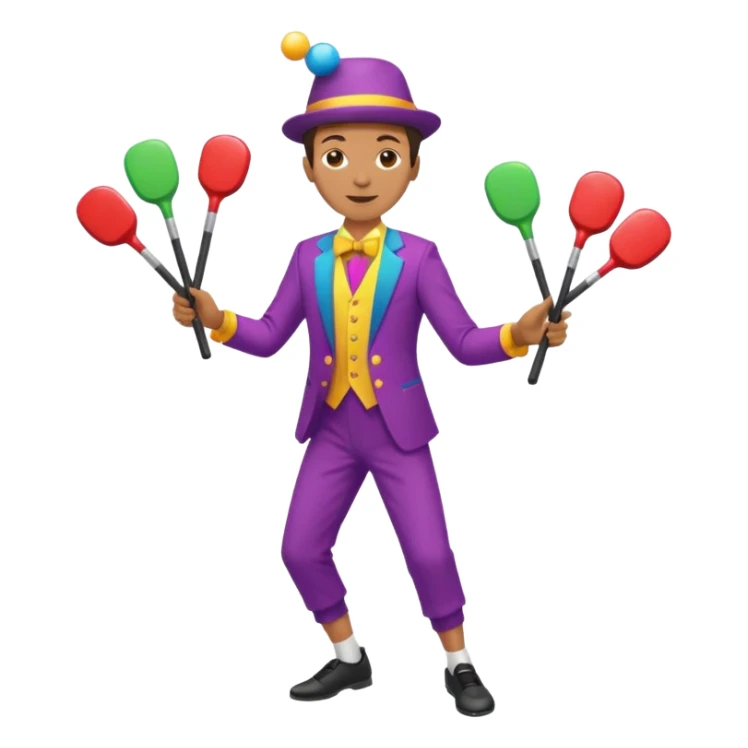 Juggler with clubs,Street Performers sticker