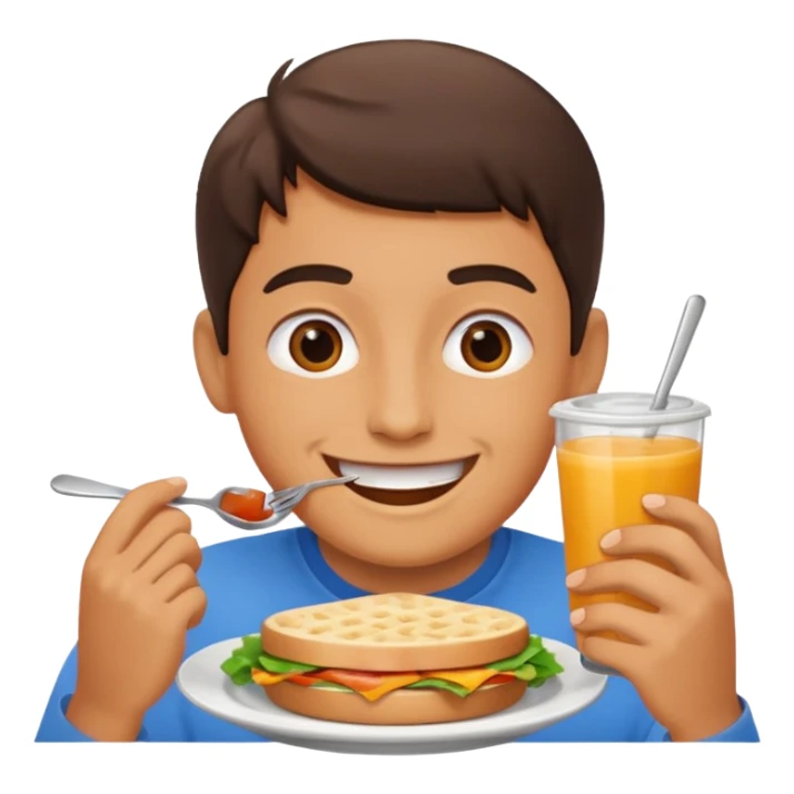 someone eating lunch sticker