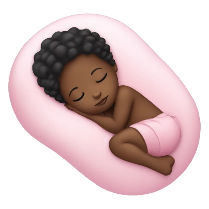 Baby pink black girl sleeping  sticker