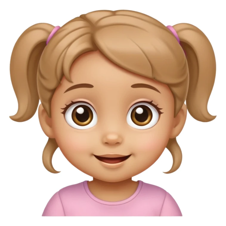 smiling baby girl with big eyes and medium skin tone sticker