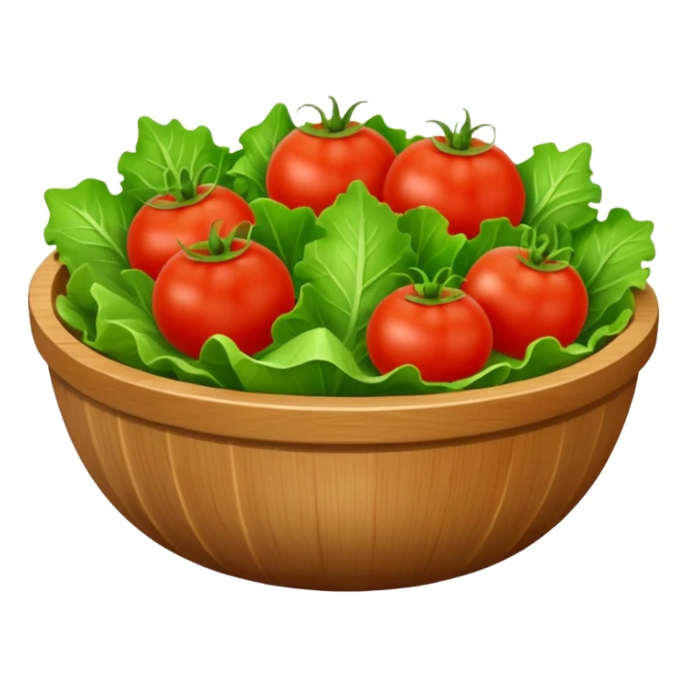 salad bowl with green lettuce and red tomatoes sticker