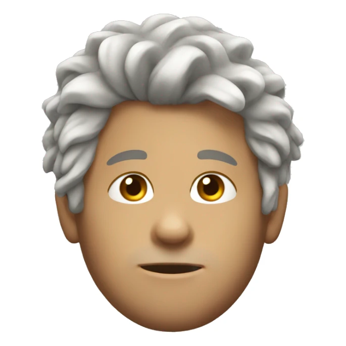 young white man with messy hair sticker