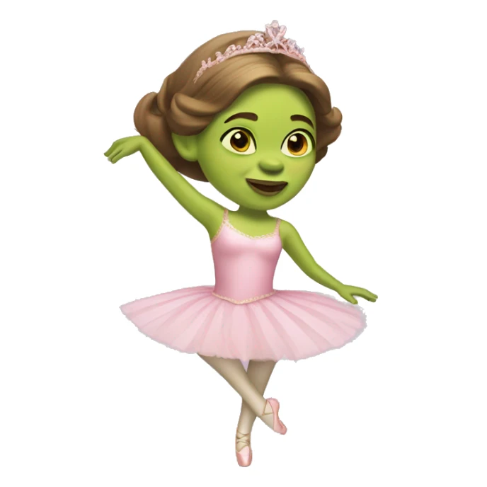 Shrek in a ballerina costume sticker
