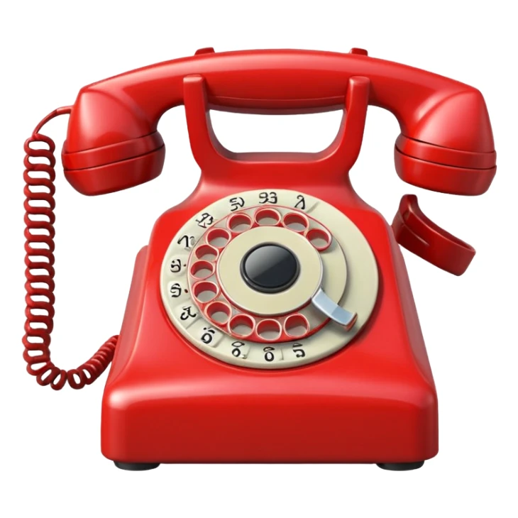 an old red phone emoji sticker