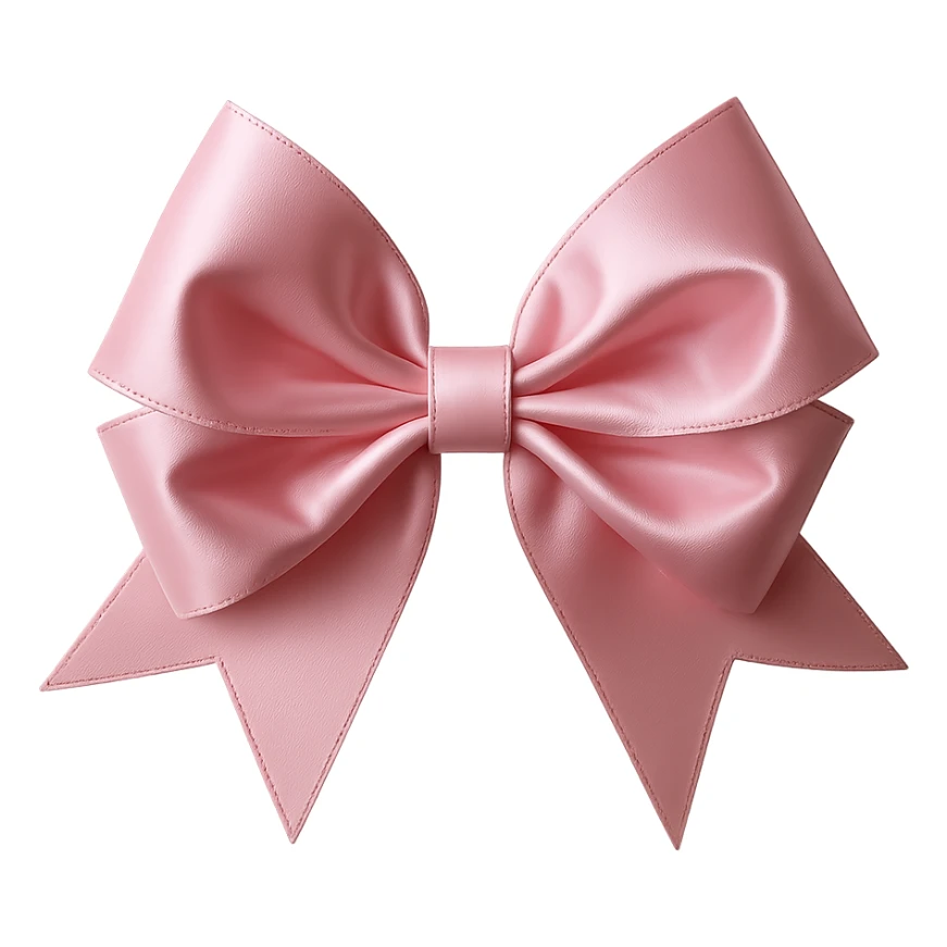 Remove the background and keep only the pink gothic bow in a photorealistic style. sticker