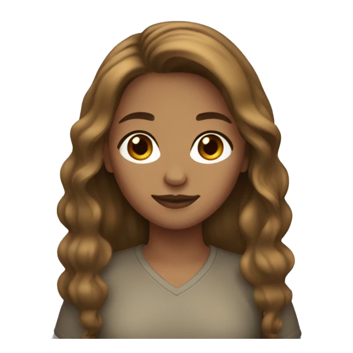 Light brown hair with olive skin  sticker