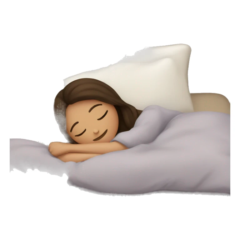 Brunette girl sleeping cozy sticker