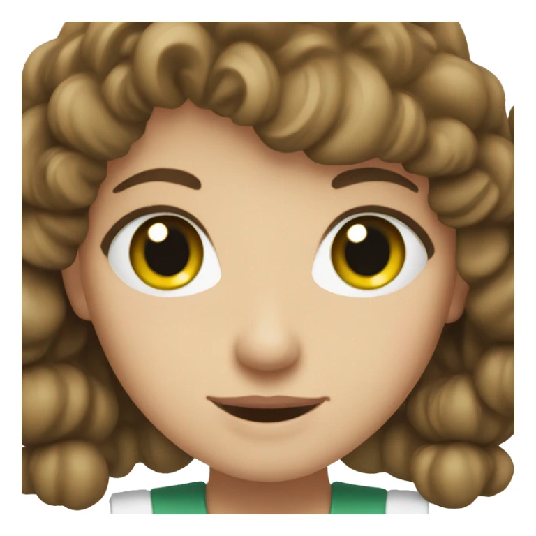 chambermaid with brown hair and green eyes sticker