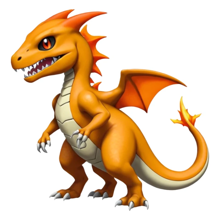 Shiny Duskull-Salandit-Cubone-Marowak-Charizard-Charmeleon-Fakémon-hybrid-creature (full body)  sticker