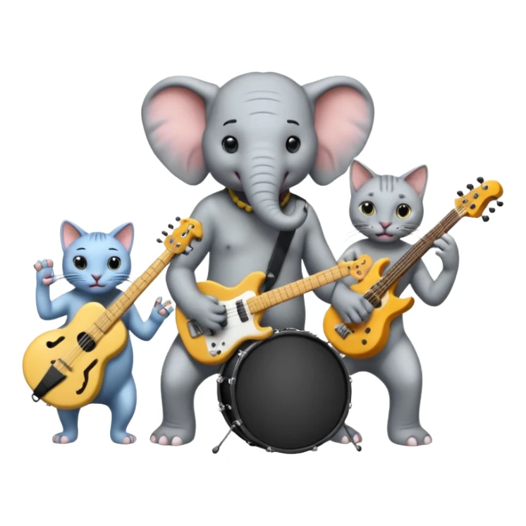 Horton the Elephant and the Hairless cats rock band sticker