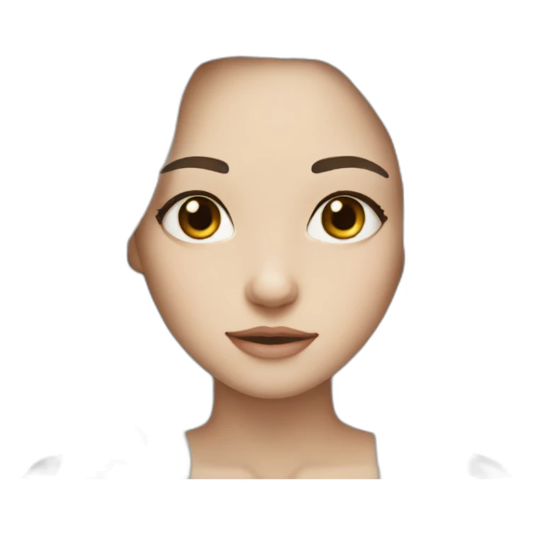 White haired girl black eyes and freckles sticker