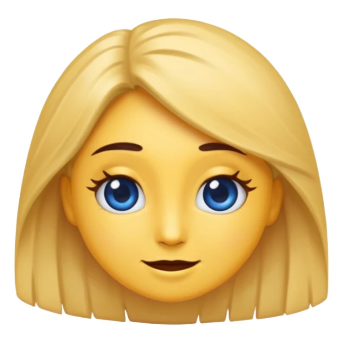 Un emoji myrtille féminin avec des cils  sticker