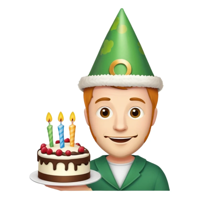 Irish man celebrating his birthday sticker