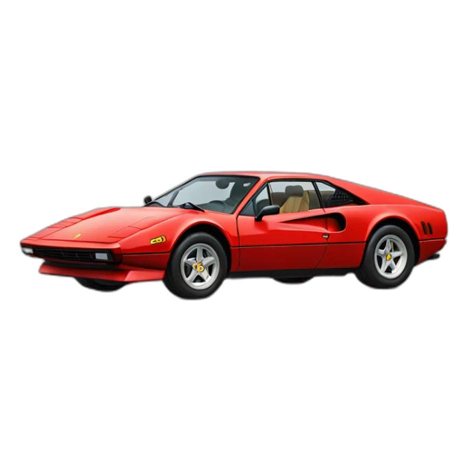 red ferrari 308 magnum pi sticker