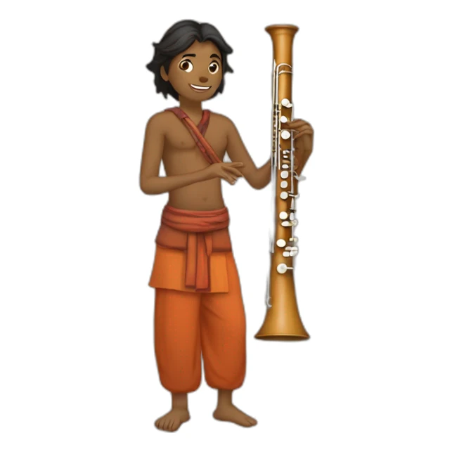 Erlandskian Jawekauo Flute Instrument Ethnic sticker