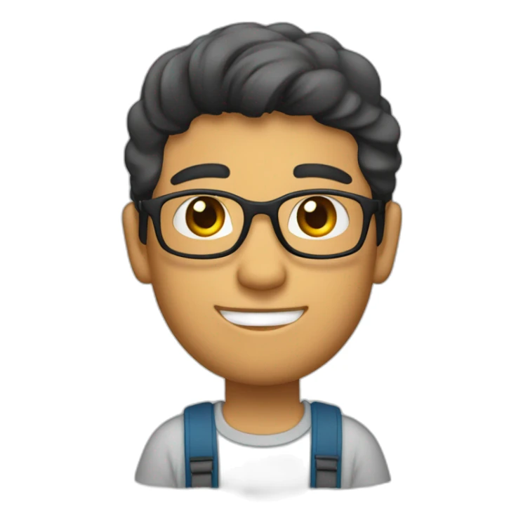 nino diseñador grafico con computadora en la mano sticker