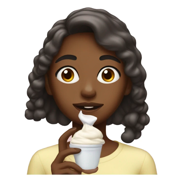 the girl puts cream on her face sticker