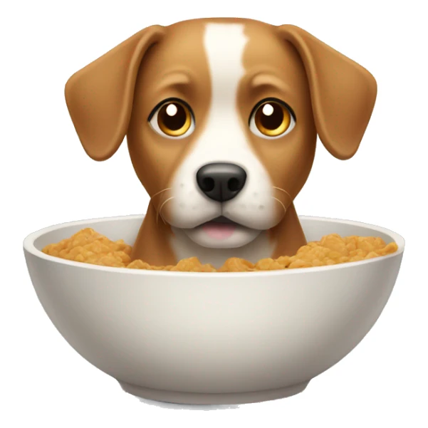 Cut dog wearing a bowl  sticker